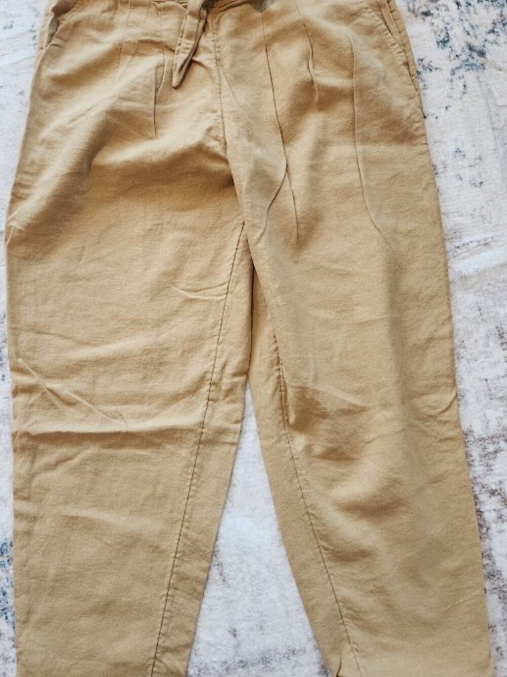 Who What Wear tan tie-waist pants